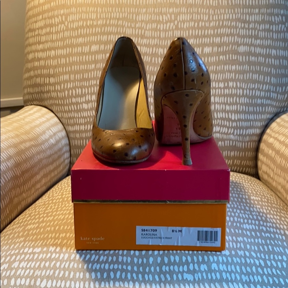Kate Spade Karolina Ostrich Heels